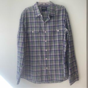Bonobos Green & Blue Plaid Slim Fit Men's Shirt Size XXL